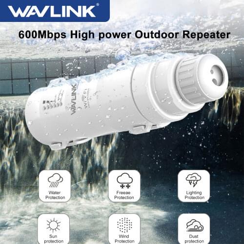 Wavlink AC600 High Power Outdoor WIFI Router/Access Point/CPE/WISP Wireless wifi Repeater Dual Dand 2.4/5Ghz 12dBi Antenna POE