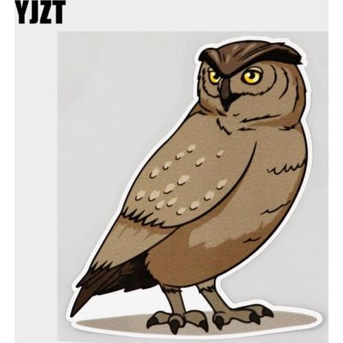 YJZT 11.2CM×13.9CM Funny Pwl Looking Back Waterproof Decal PVC Car Sticker 11C-0470