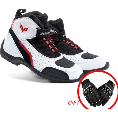 DUHAN Motorcycle protective racing Boots Mesh Men Motorcycle Shoes Motocross Off-Road Racing Boots Moto Boots Motorbike