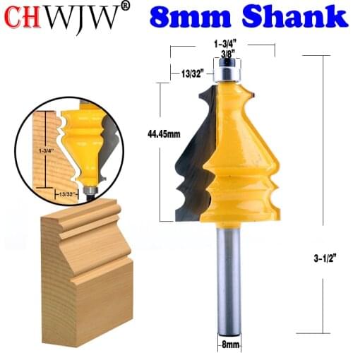1PC 8mm Shank Architectural Molding Router Bit Line knife Woodworking cutter Tenon Cutter for Woodworking Tools