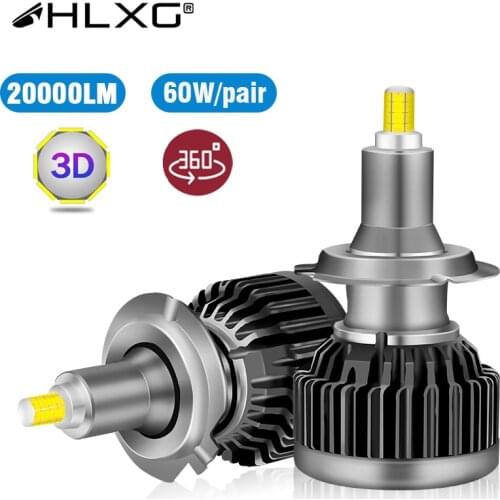 360 LED H7 Turbo 20000LM Super Bright 3D Car Led Headlights Bulbs H11 H1 H8 HB3 9005 HB4 LED diode Auto Lamp Fog lamp led 12V