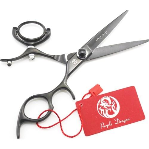 5.5 inch hair cutting japanese hairdressing scissors rotating swivel thumb flying shears
