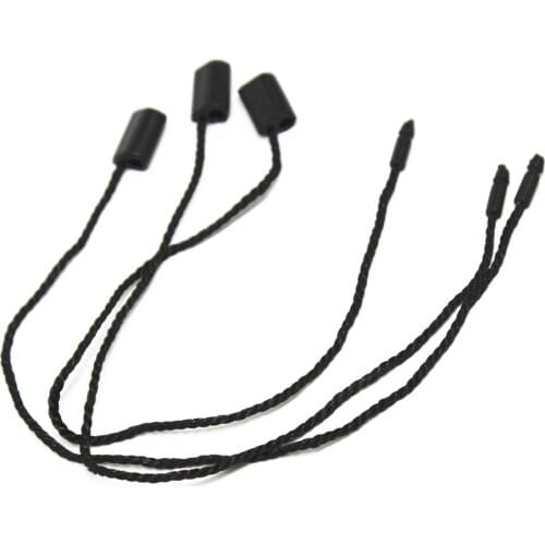 500pcs/lot black hang tag string in apparel 7'' hang tag strings cord for garment stringing price hangtag seal tag