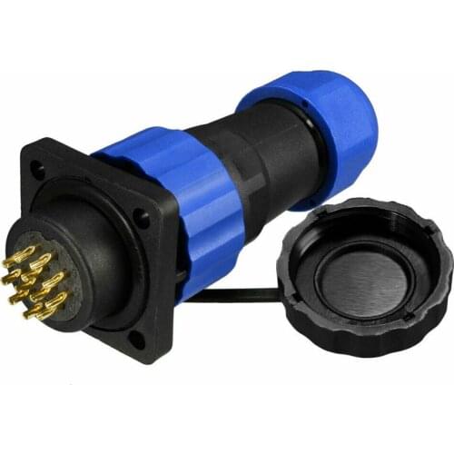 Aviation Connector, 20.5mm 12P 5A 250V Waterproof Male Wire Panel Power