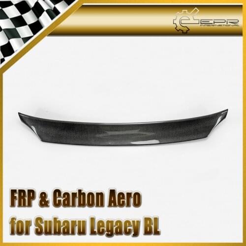 Car Styling For 05-08 Legacy (BL) JDM Style Carbon Fiber Duckbill Spoiler Glossy Fibre Rear Trunk Wing Auto Body Kit Racing Trim