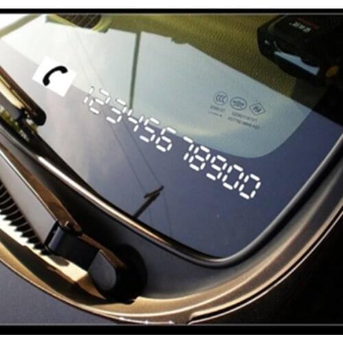 Car Goods Vinyl Reflective Materials Temporary Parking Car Cellphone Number License Plates Stickers Auto Car Accessories
