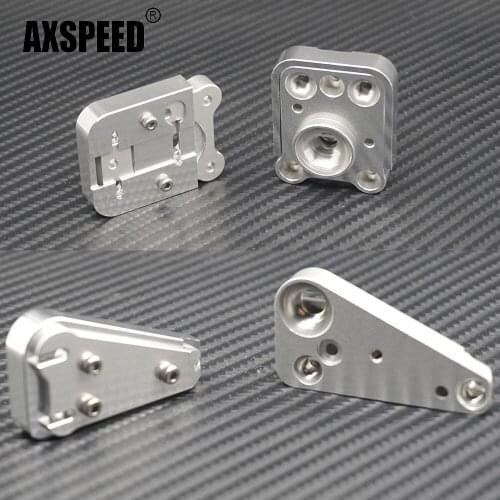AXSPEED Metal Front & Rear Light Bracket Housing Lamp Cups Lampshades for Traxxas TRX-4 1/10 RC Crawler Car Parts