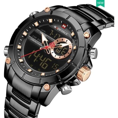 NAVIFORCE Top Luxury Watches Mens Sport&Military Quartz Watches Men Date Water Resistance Luminous Clock Man Relogio Masculino