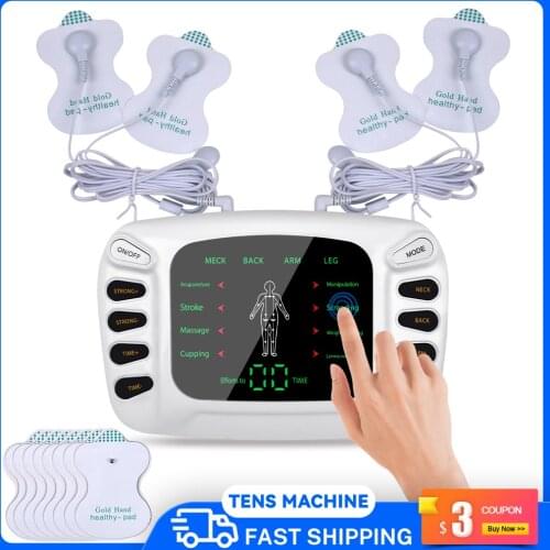 Eletric Compex Muscle Stimulator EMS Pulse Acupuncture Digital Physiotherapy TENS Machine Massager For Body Best Pain Relief Pad