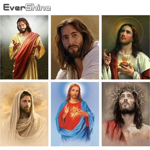 Evershine Diamond Painting Religion 5D DIY Embroidery Icons Full Square Drill Jesus Cross Stitch Kit Home Decoration