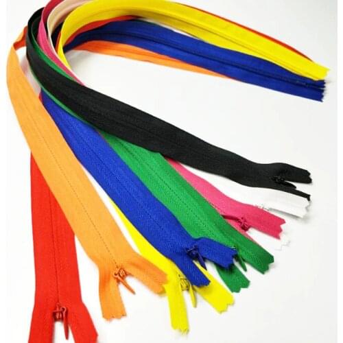 HL 10PCS 50CM Length Colorful Nylon Invisible Zippers Close-End Garment Bags Accessories Sewing Notions A302