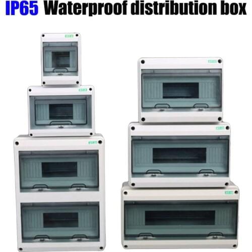 HT-5/8/12/15/18/24 Way Plastic Electrical Distribution Box Waterproof MCB Box Panel Mounted Distribution Box HT Series