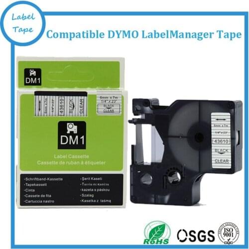 Wholesale 10pcs/lot Compatible DYMO 43610 D1 label cassette for DYMO labelmanagers