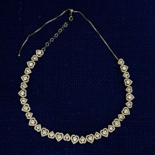 Love Choker Silver Choker Art Deco Heart Choker 925 Sterling Silver Made in TURKEY