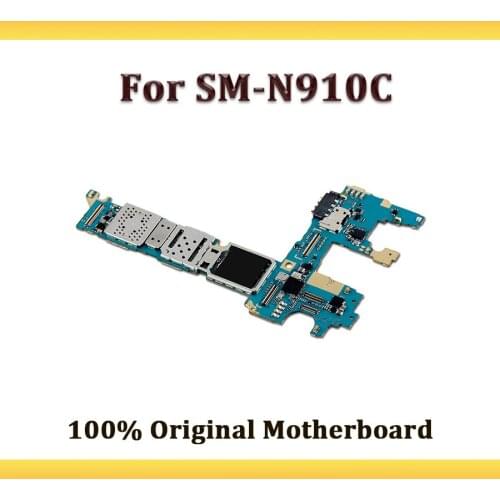 LISFG 100% Unlocked For Samsung Galaxy Note 4 N910C Motherboard 32GB Mainboard With Android System Logic Board