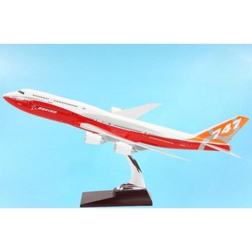 Diecast 1/150 Scale 45cm Airplane 747 B747-800 Aircraft Model Die-cast Toys Plane with Base Display Airliner Souvenirs Display