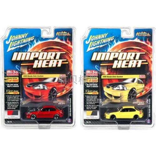 Johnny Lightning cars 1/64 1998 Civic custom IMPORT HEAT Collector Edition Metal Diecast Model Cars Kids Toys
