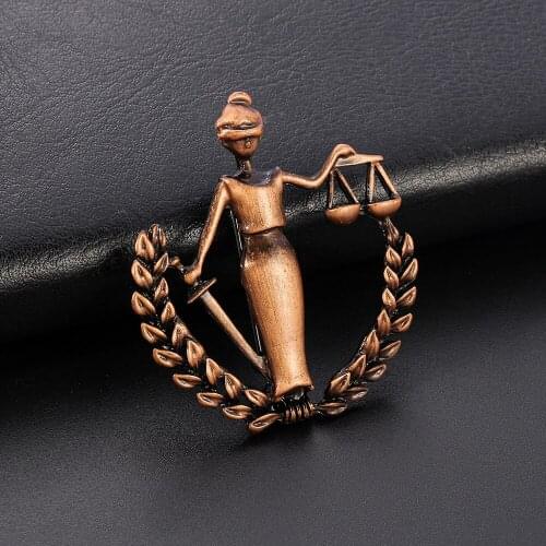 Fashion Retro Libra Brooch Backpack Accessories Alloy Personality Shirt Lapel Accessories Jewelry Gifts