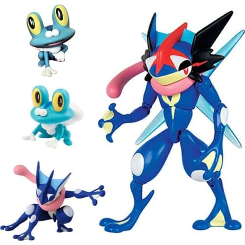 Cartoon Water Type Froakie Evolution Greninja Action Figure Dolls Toys Collection Anime pokemoned Figure Toys Gifts for Kids