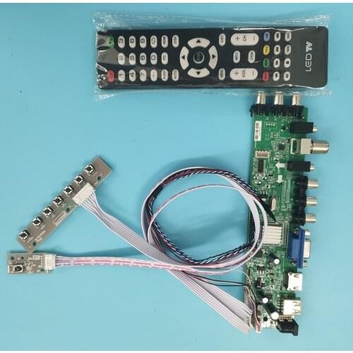 Kit For N140BGE-L13/N140BGE-LA3 WLED 40pin Signal controller board TV LVDS USB AV VGA LED HDMI digital DVB-T remote 1366X768 14