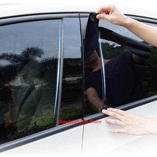 Car Window Trim For Chevrolet Captiva 2008 2013 2015 2016 2018 Accessories Bright Black Door Center Pillar Protection Sticker