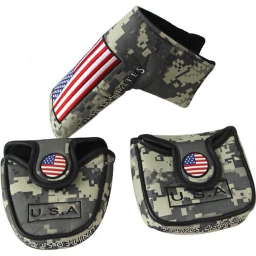 New Multi Style Nylon Camouflage stars golf putter cover Magnetic Closure putter headcover Camouflage headcover 2019