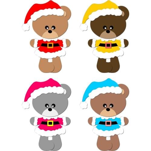 New Christmas bear Puzzle Wooden Die Scrapbooking N9 Cutting Dies Multiple Sizes Compatible With Most Die Cutting Machines