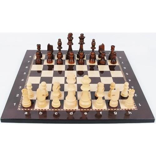 Luxury Chess Set Wooden Figure Medieval With High Quality Chessboard Board Game Szachy Checker Walnut Wood