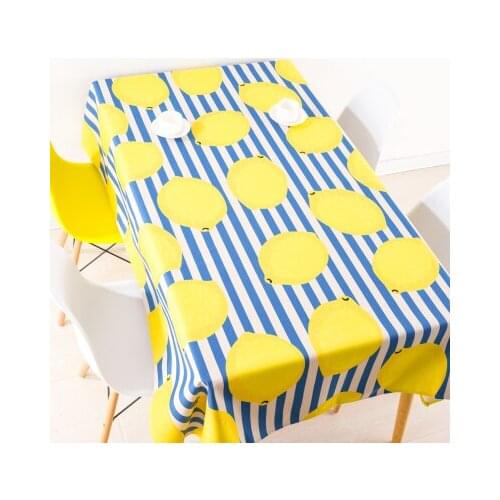 Modern European style coffee table cloth linen tablecloths cover towels thick rectangular antependium decoration lemon fruit