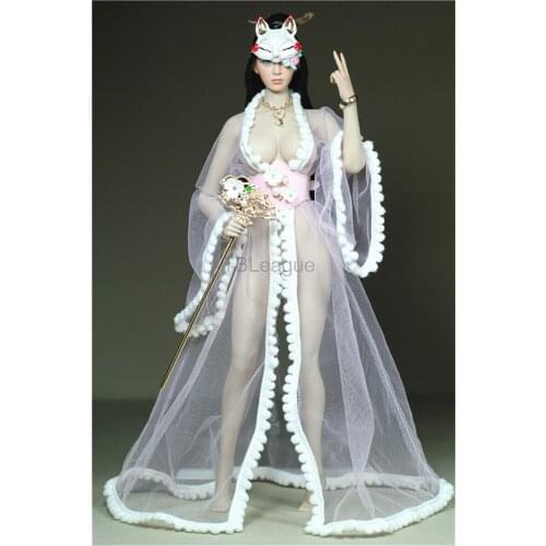 Tbleague 1/6 Scale Female Soldier Lace Edelweiss Pink Robe with Mask for 12in Action Figure Toy