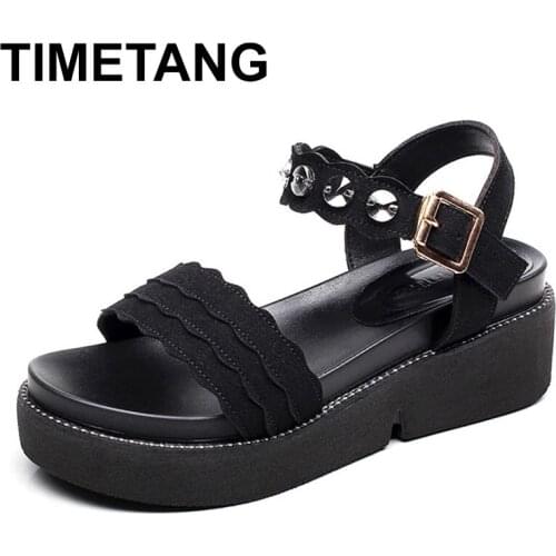 TIMETANG 2018 Shoes Women Sandals Gladiator Shoes Woman High Heel Ladies Sandals With Heels Flat Platform Sandal sandalias mujer