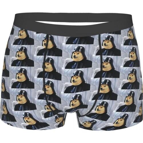 Doge Dogecoin Coin Cryptocurrency Underpants Breathbale Panties Man Underwear Ventilate Shorts Boxer Briefs