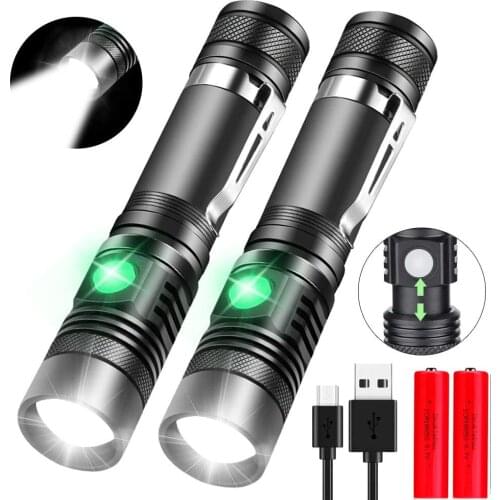 12000 Lums Ultra Bright Flashlight USB linterna LED Torch T6/L2/V6 lanterna Power Tips Bicycle Light Rechargeable Use 18650