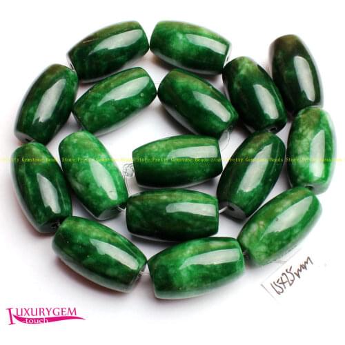 High Quality 15x25mm Smooth Natural Green Jades Stone Oval Shape Gems Loose Beads Strand 15" DIY Jewellery Making w3835