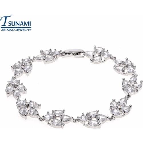 High quality fashionable female AAA zircon water drop bracelet A bracelet made for women/girls SL-011