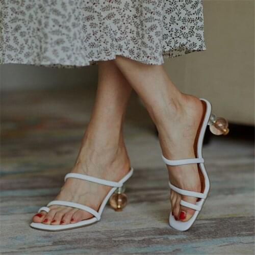 Brand New Clear Heel Women Sandals High Heels Flip Flops Summer Shoes Woman Sandal Elegant Shoes