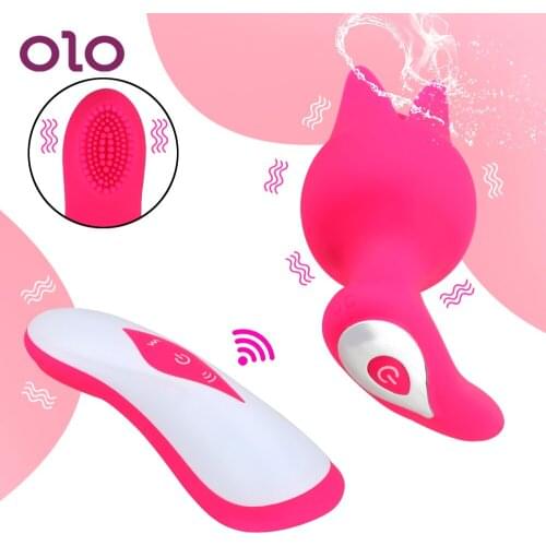 OLO 10 Frequency Wireless Remote Control Brush Vibrator Sex Toys for Women Clitoris Stimulator Flower Shape Vibrator