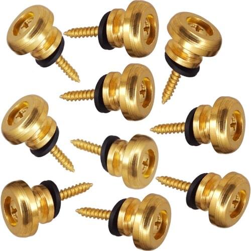 10 Pack Non-slip Belt Button Buckles for Acoustic Electric Guitar Ukulele Replacement Accessory