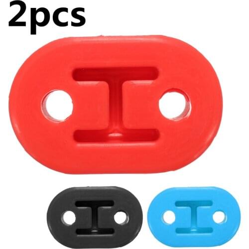 2pcs 2 Holes Diameter 11mm Universal Car Rubber Exhaust Tail Pipe Mount Brackets Hanger Insulator