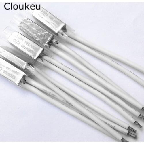 5Pcs KSD9700 250V16A Temperature Switch Thermal control Normally Closed 105/110/115/120/125/130/135/140/145/150 Degree Celsius