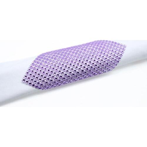 500pcs Artificial Diamond 24 Rows Plastic Table Napkin Ring For Wedding/ Feast/ Western Restaurant /Hotel Decoration ZA4661