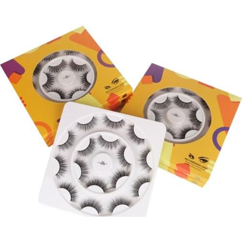 8 Pairs Artificial Mink Eyelashes With Disc Box 100% Cruelty Free Makeup Lashes Wholesale High Quality 3D False Eyelashes
