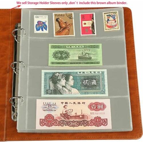 10Pcs 4Pockets Coin Collection Album Loose-leaf Transparent Plastic Money Storage Sheets Currency Holder Pages Coin Purses