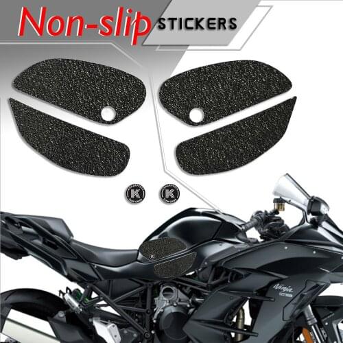 Motorcycle tank grip fuel tank traction pad side knee grip friction protector sticker for KAWASAKI 18 NINJA H2 SX
