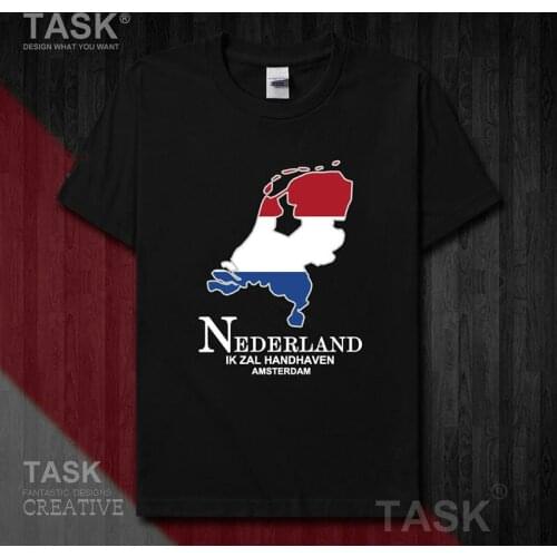 National Color Netherland Map Print T-Shirt Summer Cotton O-Neck Short Sleeve Unisex T Shirt New Size S-3XL