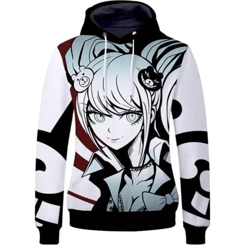 Game Danganronpa Monokuma Enoshima Junko Hoodie Cosplay adult Men Women Danganronpa Hoodie Sweatshirts Pullover