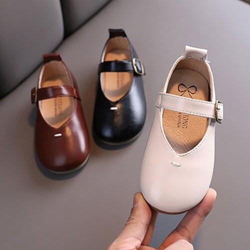 Classic Pure Color Soft Soles Non-slip Casual Shoes Princess Shoes Spring/Autumn Girls Leather Shoes Retro Soft Bottom Loafer