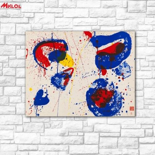 FRANCIS-Hurrah for the Red White and Blue Painting For Living Room Home Decoration Oil Painting on Canvas Wall Painting no fram