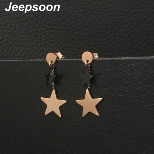 Fashion Simple Stainless Steel Jewelry Rose Gold Color Earrings Joker For Woman And Girl Elegant Personality EFCZBRBC