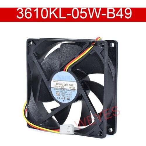 Original for NMB 24V 0.16A 3610KL-05W-B49 3 Wires DC Brushless Motor Fan